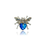 YVON Silver and Blue Bee Brooch - Broszka | BR00723