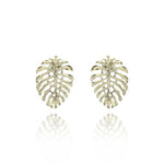 Yvon Golden Leaf - Monstera - Earrings | E00720