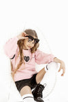 Girls' VOGA Black Eco Leather Shorts | V-05