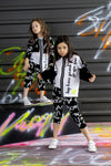 VOGA Black Graphic Leggings | V-07