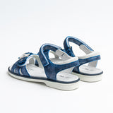 Wojtyłko Girls' Metallic Blue Open-toe Sandals | 3S2420-MB