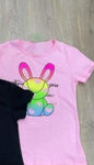 Girls' T-shirt with Rainbow Bunny Print | CH6692