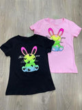 Girls' T-shirt with Rainbow Bunny Print | CH6692