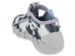 Befado Gray School Slippers with Husky Print | 110P417