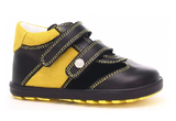 Bartek Boys' Yellow-Black Prophylactic Leather Sneakers | 11729-0- E89