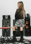 Girls' Gray Asymmetric Blanket Feel Skort | S-01