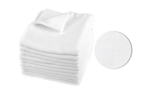 100% Cotton Classic White Baby Swaddle - Pielucha 140g/m2 | CH-536