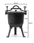15 Liters Enameled Cast Iron Pot - Kociołek Emaliowany | MH-15LEm