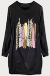 Black Sweatshirt with Multicolor Print | HAL-64