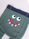 Yo! Boys' Multicolor Cotton Printed NON-SKID Tights | RAB-0005C-1