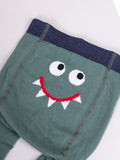 Yo! Boys' Multicolor Cotton Printed NON-SKID Tights | RAB-0005C-1