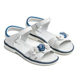 Wojtyłko Girls' Silver Open-toe Sandals | 3S2420-SI