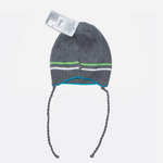 Dark Gray Beanie with Cat and Dog Print, 0-12 months | 36/012-DG