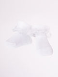 YO! White Baby Girl Lace Cuff Socks | SKA-0119G