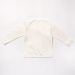 Girl's Cream White Sweatshirt with Pompoms | Q-011-W