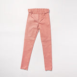 Girl's Pink Waxed Pants | Q-012