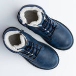 Wojtyłko Boys' Dark Blue Insulated Ankle Boots | 5Z21022-DB