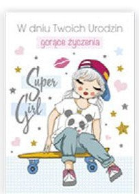 Teenage Girls' Super Girl Birthday Card | B6X-432-3