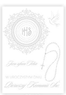 First Communion Rosary Greeting Card | B6Z-83-3