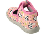 Befado Salmon School Slippers with Panda Pattern FLEXI | 528P052