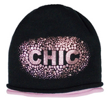 Black Graphic Beanie 6-12 years | 36/119-BL