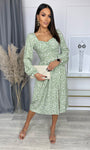 Italian-Style Dress with Floral Pattern | HAL-203