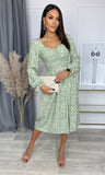 Italian-Style Dress with Floral Pattern | HAL-203