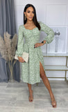 Italian-Style Dress with Floral Pattern | HAL-203