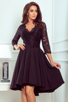 Black Lace Asymmetric Dress | 210-10