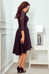 Black Lace Asymmetric Dress | 210-10