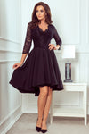 Black Lace Asymmetric Dress | 210-10