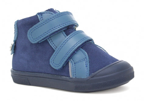 Bartek Boys' Navy Blue Prophylactic Leather Ankle Sneakers | 1384-2KC