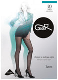 Gatta Inka Brown 20 Denier Lycra Tights | LAURA-DBR