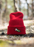 Womens' Red Wool-Blend Beanie | 20908