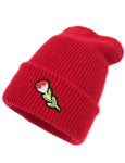 Womens' Red Wool-Blend Beanie | 20908