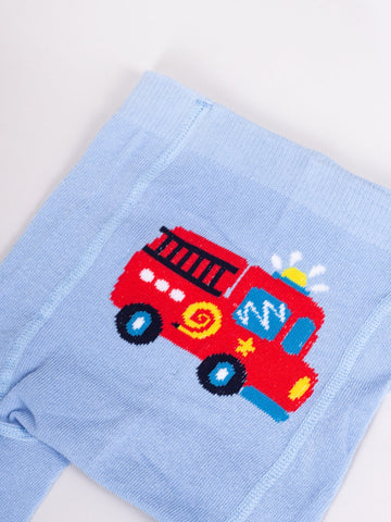 Yo! Boys' Multicolor Cotton Printed NON-SKID Tights | RAB-0005C-1