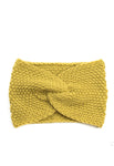 Women's Yellow Mustard Wide Ear Warmer Headband | 20828-6