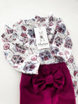 Long Sleeve Baby Bodysuit with Winter Pattern | HL-02