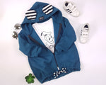 Boys' White Long-sleeved Shirt with Donald Duck Print | MIK-04