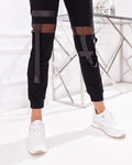 LaMu Black Pants with Decorative Black Straps | LAM-01