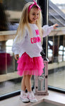 Girl's White Cotton Sweatshirt "No Comment" | Q-016