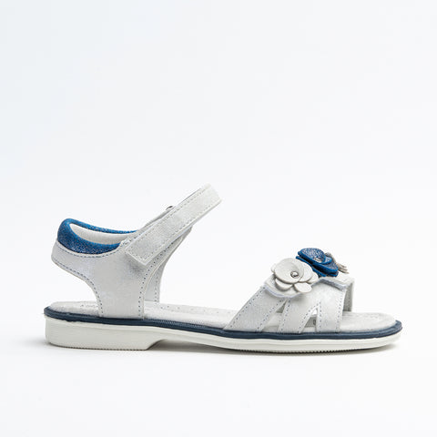 Wojtyłko Girls' Silver Open-toe Sandals | 3S2420-SI