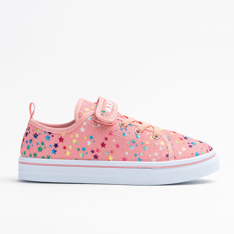 Pink Sneakers with Star Pattern | 5TE22109-P