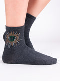 YO! Women's Socks with Sparkling Details | SKA-0094K