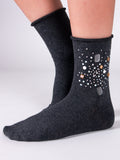 YO! Women's Socks with Sparkling Details | SKA-0095K