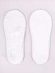 YO! Women's White Lace No-show Cotton Socks | SKB-0082K-01