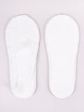 YO! Women's White Lace No-show Cotton Socks | SKB-0082K-01