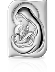 Italian Silver Mary with Baby Jesus Gift| b2653