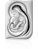 Italian Silver Mary with Baby Jesus Gift| b2653
