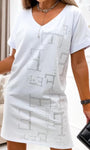 Cotton Tunic with ELISABETTA FRANCHI Print | AL-2
